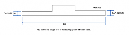 갭 체크 도구 (T형)는 다양한 갭 크기를 측정하기 위해 설계된 도구입니다.
